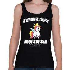 PRINTFASHION Unikornis királynők augusztusban születtek (MAGYAR) - Női atléta - Fekete