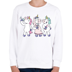 PRINTFASHION Unikornis leánybúcsú - Gyerek pulóver - Fehér