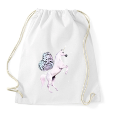 PRINTFASHION Unikornis lepke - Sportzsák, Tornazsák - Fehér tornazsák