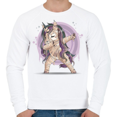 PRINTFASHION Unikornis múmia - Férfi pulóver - Fehér