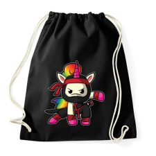 PRINTFASHION Unikornis ninja harcos - Sportzsák, Tornazsák - Fekete tornazsák