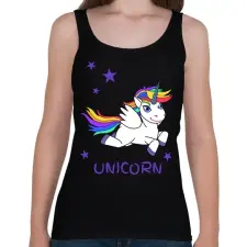 PRINTFASHION unikornis - Női atléta - Fekete női trikó