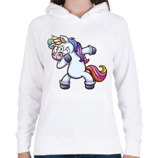 PRINTFASHION Unikornis  - Női kapucnis pulóver - Fehér női pulóver, kardigán
