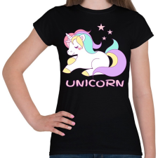 PRINTFASHION unikornis - Női póló - Fekete női póló