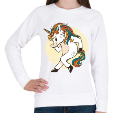 PRINTFASHION Unikornis - Női pulóver - Fehér női pulóver, kardigán