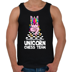 PRINTFASHION Unikornis sakk csapat - Férfi atléta - Fekete