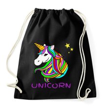 PRINTFASHION unikornis - Sportzsák, Tornazsák - Fekete tornazsák