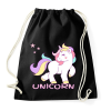PRINTFASHION unikornis - Sportzsák, Tornazsák - Fekete