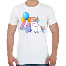 PRINTFASHION Unikornis szülinap! - Férfi póló - Fehér férfi póló