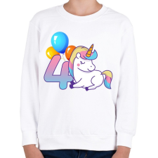 PRINTFASHION Unikornis szülinap! - Gyerek pulóver - Fehér gyerek pulóver, kardigán