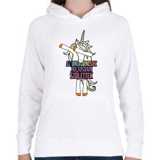 PRINTFASHION Unikornis szülinap július - Női kapucnis pulóver - Fehér női pulóver, kardigán