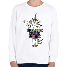 PRINTFASHION Unikornis szülinap május - Gyerek pulóver - Fehér gyerek pulóver, kardigán