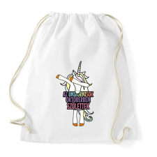 PRINTFASHION Unikornis szülinap október - Sportzsák, Tornazsák - Fehér tornazsák