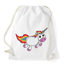 PRINTFASHION Unikornis vidáman fut - Sportzsák, Tornazsák - Fehér tornazsák