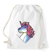 PRINTFASHION Unikornis vízfesték - Sportzsák, Tornazsák - Fehér tornazsák
