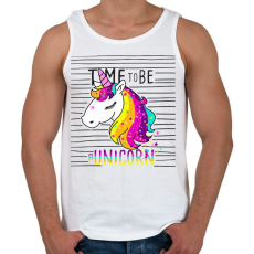 PRINTFASHION Unikornisok ideje - Férfi atléta - Fehér