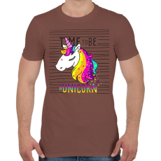 PRINTFASHION Unikornisok ideje - Férfi póló - Mogyoróbarna