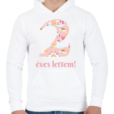 PRINTFASHION Unikornisos minta - Számmal - Férfi kapucnis pulóver - Fehér női pulóver, kardigán