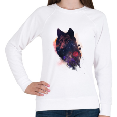 PRINTFASHION Universal wolf - Női pulóver - Fehér