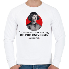 PRINTFASHION Universe - Copernicus - Férfi pulóver - Fehér férfi pulóver, kardigán
