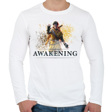 PRINTFASHION Unknown 9 Awakening - Férfi hosszú ujjú póló - Fehér férfi póló