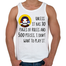 PRINTFASHION Unless it has 30 rules - Férfi atléta - Fehér atléta, trikó