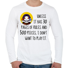 PRINTFASHION Unless it has 30 rules - Férfi hosszú ujjú póló - Fehér