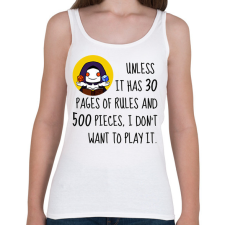 PRINTFASHION Unless it has 30 rules - Női atléta - Fehér női trikó