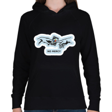 PRINTFASHION UNO No Mercy - Női kapucnis pulóver - Fekete női pulóver, kardigán