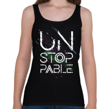 PRINTFASHION Unstoppable - Női atléta - Fekete női trikó