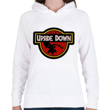 PRINTFASHION Upside Down - Női kapucnis pulóver - Fehér női pulóver, kardigán