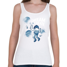 PRINTFASHION Űr graffiti - Női atléta - Fehér női trikó