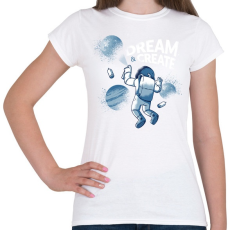 PRINTFASHION Űr graffiti - Női póló - Fehér