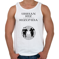 PRINTFASHION Urbankiz Kizomba dancer S0203 black - Férfi atléta - Fehér atléta, trikó
