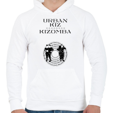PRINTFASHION Urbankiz Kizomba dancer S0203 black - Férfi kapucnis pulóver - Fehér