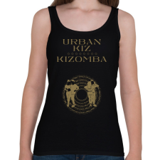 PRINTFASHION Urbankiz Kizomba dancer S0204 gold - Női atléta - Fekete női trikó
