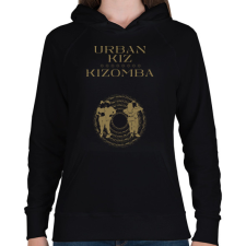 PRINTFASHION Urbankiz Kizomba dancer S0204 gold - Női kapucnis pulóver - Fekete női pulóver, kardigán