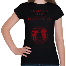 PRINTFASHION Urbankiz Kizomba dancer S0205 red - Női póló - Fekete
