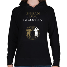 PRINTFASHION Urbankiz Kizomba dancer S0208 gold-white - Női kapucnis pulóver - Fekete női pulóver, kardigán