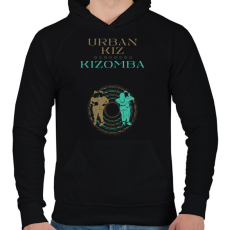 PRINTFASHION UrbanKiz Kizomba táncos S0206 gold-green - Férfi kapucnis pulóver - Fekete