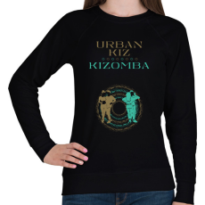 PRINTFASHION UrbanKiz Kizomba táncos S0206 gold-green - Női pulóver - Fekete