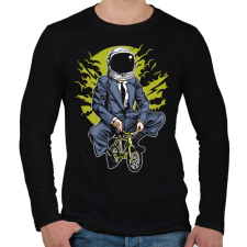 PRINTFASHION Űrbiciklis - Férfi hosszú ujjú póló - Fekete férfi póló