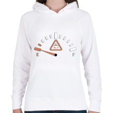 PRINTFASHION Üres a tank - Női kapucnis pulóver - Fehér