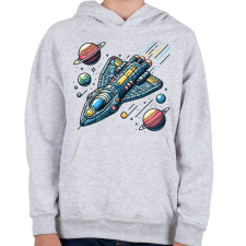 PRINTFASHION Ürhajó - Gyerek kapucnis pulóver - Sport szürke gyerek pulóver, kardigán