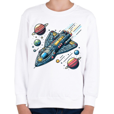 PRINTFASHION Ürhajó - Gyerek pulóver - Fehér