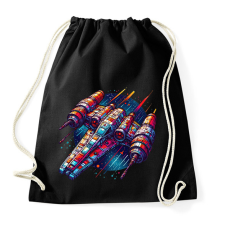 PRINTFASHION Űrhajó - Sportzsák, Tornazsák - Fekete tornazsák