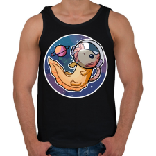 PRINTFASHION Űrhajós axolotl - Férfi atléta - Fekete atléta, trikó