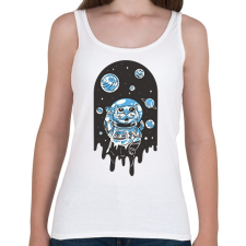 PRINTFASHION Űrhajós cica - Női atléta - Fehér női trikó