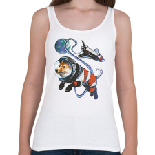 PRINTFASHION Űrhajós corgi - Női atléta - Fehér női trikó