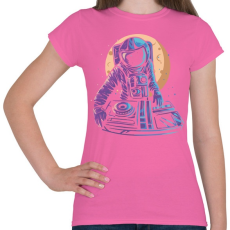 PRINTFASHION Űrhajós DJ - Női póló - Rózsaszín